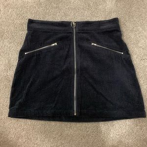 IVY & MAIN Corduroy Zip Front Mini Skirt